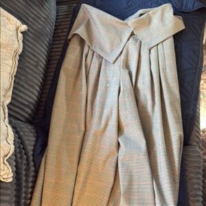 Stylish Plaid High-Waisted culottes